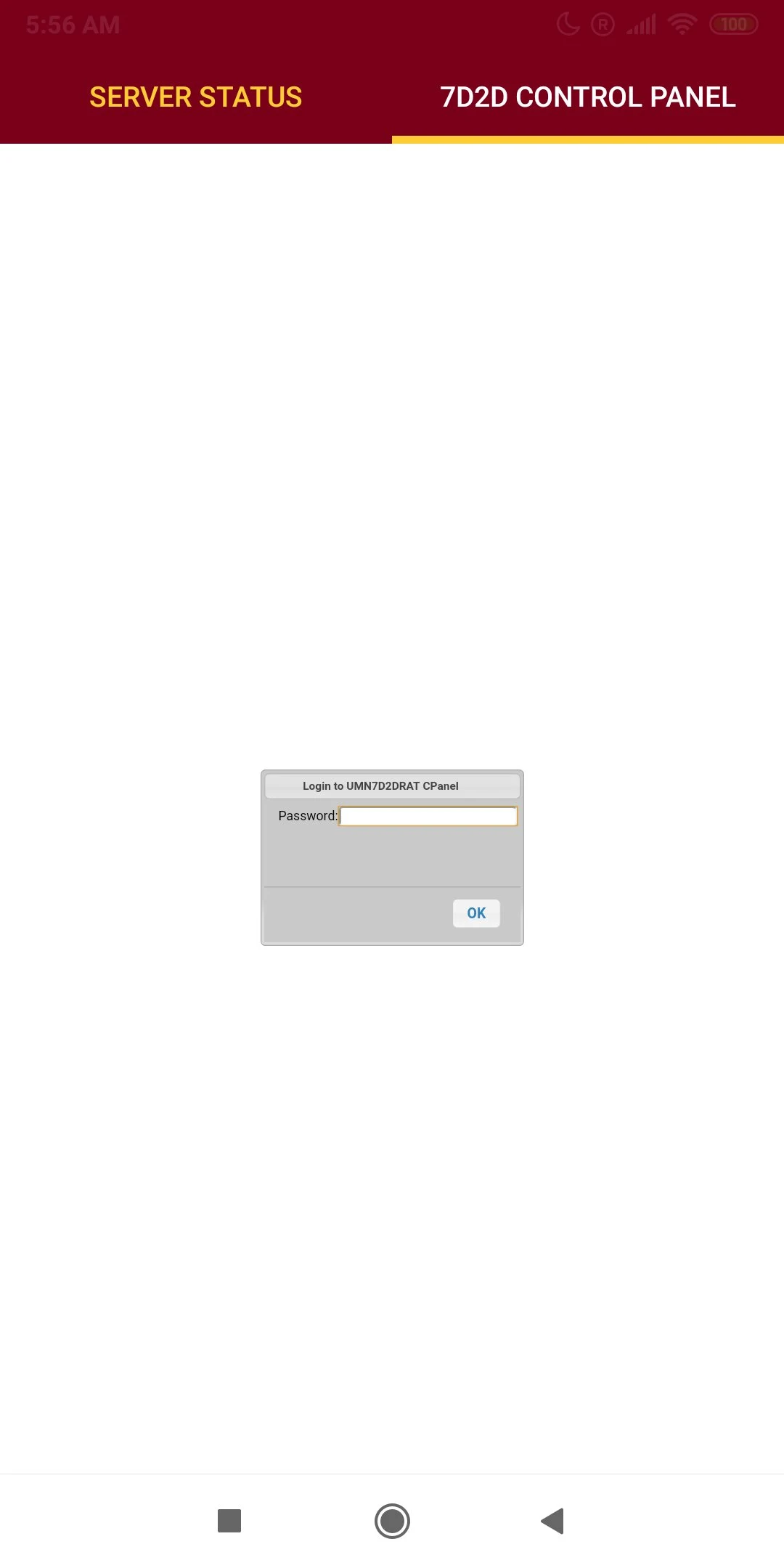 OTHER Server Status screenshot